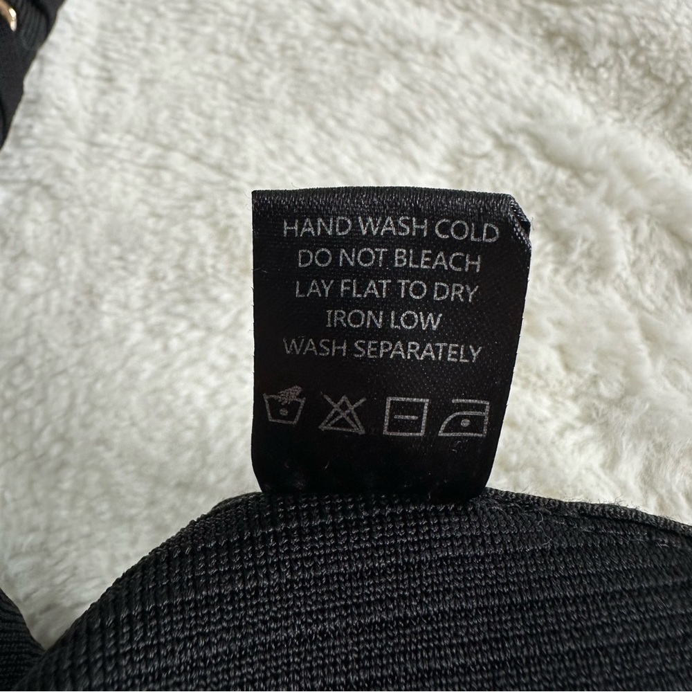 NBD Black Lace-Up Ribbed Mini Dress - Picture 12 of 13